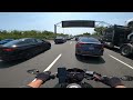 fighting traffic yamaha fz 07 yoshimura exhaust 4k