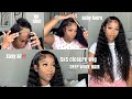 SIDE PART 5x5 CLOSURE WIG INSTALL WITH BABY HAIR | BEST DEEP WAVE HAIR | Unice Hair