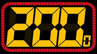200 Seconds Country Countdown Timer with Big Numbers