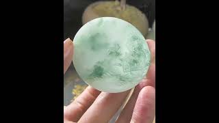 江流天地外，山色有无中｜冰飘花意境山水牌 #翡翠 #天然翡翠 #jade #自然#shorts #翡翠