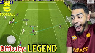 So I Played vs LEGEND Difficulty in eFootball 22 mobile and it was fun !