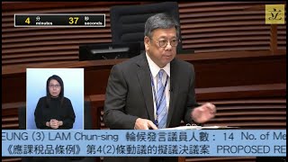 立法會會議(2024/12/12) - IV. 政府議案 - 根據《應課稅品條例》第4(2)條動議的擬議決議案