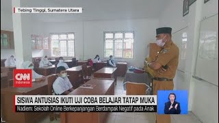 Siswa Antusias Ikuti Uji Coba Belajar Tatap Muka