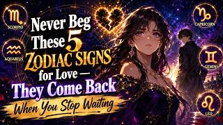 Never Beg for Love From These 5 Zodiac Signs — They Come Back When You Stop Waiting