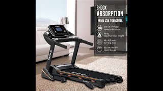 Affordable Treadmill motorised with automatic incline | Sparnod Sth 3700