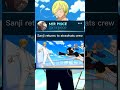 sanji returns to straw hats onepiece otaku anime sanji luffy shorts