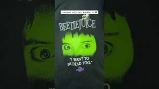 Do we like? #unboxingvideo #beetlejuice #altfashion #hoodie #hoodies #goth #gothic #short #shorts