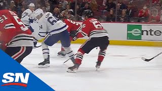 David Kampf Scores First Goal As Maple Leaf Against His Former Team