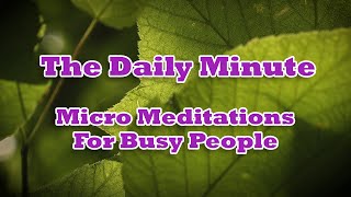 Mindfulness Meditation #74 - The Daily Minute - Micro Meditations for Busy People