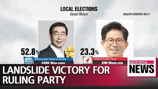 Ruling Democratic Party of Korea claims overwhelming victory in local elections