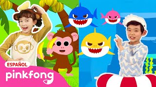 Baile de Tiburón Bebé🦈 con Mono Banana🐵🍌 | ¡Cantemos y Bailemos Juntos! | Pinkfong en español