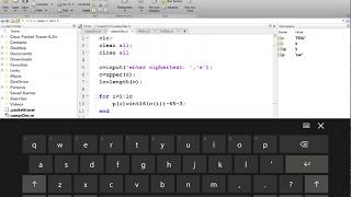 Network Security Lecture/ Caesar Cipher (Decryption) Implementation with Matlab
