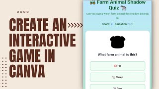 How to Create Interactive Quiz Game in Canva | Canva Tutorial