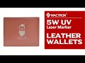 Leather Wallet Marking with 5W UV Laser Marking Machine