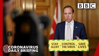 Coronavirus: UK daily deaths drop to pre-lockdown level - Covid-19 Government Briefing 🔴 - BBC
