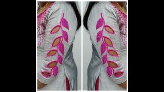 Creative Cut Work Sleeves for Churidar /Kurti/Blouse- Simple \u0026 Easy Making | Embroidery Stitches