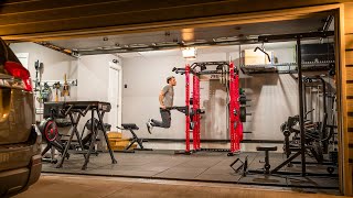 Man Turns 2-Car Garage into Fully Kitted-Out Home Gym!