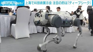 注目の「ディープシーク」や投げられても立つ犬型ロボットも　上海でAI技術の展示会(2025年2月23日)