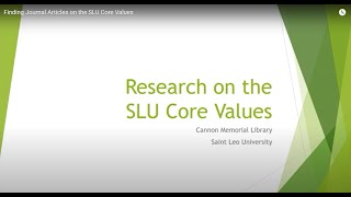 Finding Core Value articles in ProQuest