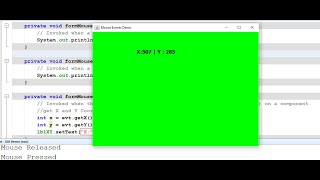 Java Mouse Events | NetBeans