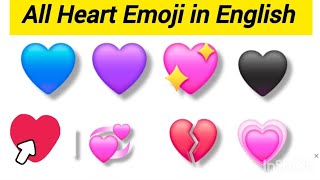 Meaning of Different colors of Emoji ! HEART Emoji in English ! HEART Emoji with Meaning