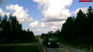 [FinLine 2011 HelmetCam] 52 Alajärvi-Lapua trucks 1.avi