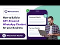 Build a GPT-powered WhatsApp chatbot for your business's customer service using your own information