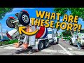 Why do CONCRETE TRUCKS have EXTRA wheels? 🛞👷‍♂️