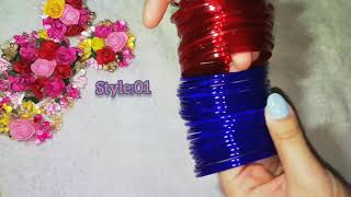 How to style reshmi churi in different way|| Churi setting||part-01