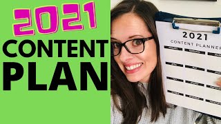 CONTENT MARKETING PLANNING FOR ENTIRE YEAR 2021 \\ How I Schedule Content FREE PLANNER