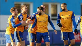 Stephen McLaughlin scores the second goal at Barrow