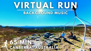 Virtual Running Video For Treadmill With Music in #Canberra | 65 min #VirtualRun