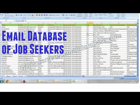 Indian Email Database of Job Seekers- Live Demo of Original File Indian Email Database of Job Seekers- Live Demo of Original File