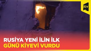 Rusiya yeni ilin ilk günü Kiyevə raket zərbəsi endirib