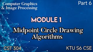 Midpoint Circle Drawing Algorithm||CGIP|Module 1|CST 304|KTU S6 CSE|Part 6|#ktu #2019 scheme #cse