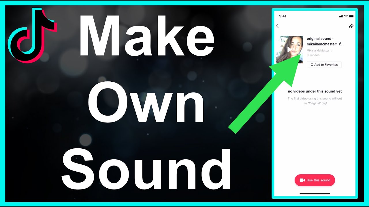 How To Make Your Own ORIGINAL Sound On TikTok - YouTube