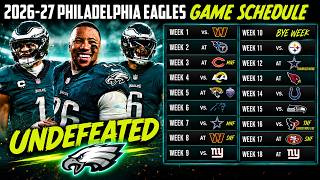 Eagles Going Undefeated? PERFECT 20-0! Breaking Down The 2026 Schedule!😂