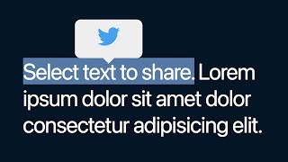 How to Implement a Tooltip to Share Selected Text With Vanilla JavaScript