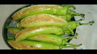 #Stuffed Masala Mirchi# స్టఫ్డ్ మసాలా మిర్చి #by Grandma's Kitchen