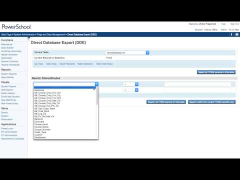 PowerSchool: Direct Database Access PowerSchool: Direct Database Access