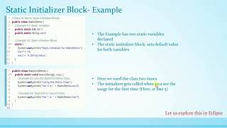 023 Static Initializer Blocks in Java