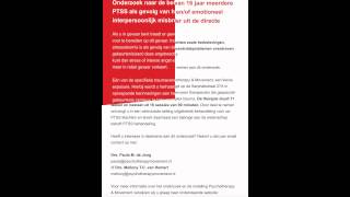 PTSS traumaonderzoek/vroegkinderlijk trauma