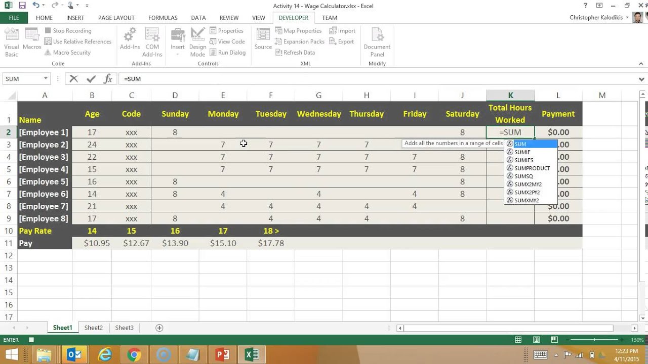 Excel Macro Template