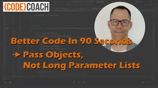 Programming Tip: Avoid long parameter lists and pass objects instead.