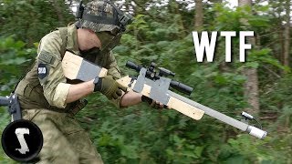 Guy Brings Home-made Airsoft Gun and Destroys Everyone....