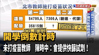 未打疫苗教師  陳時中:會先提供快篩試劑－民視台語新聞