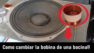 Como cambiar la bobina de una bocina🔉🔉!! Repara tu parlante tu mismo🧰🧰!!