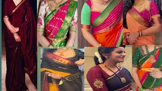 Mysore silk sarees Blouse design 😍 Traditional wear #mysore #silksaree