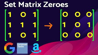 Set Matrix Zeroes - Amazon Interview Question || Leetcode || InterviewBit || Leetcode