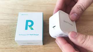 RAVPower 61W GaNFast USB-C Power Delivery Small Wall Charger Unboxing 3-3-20